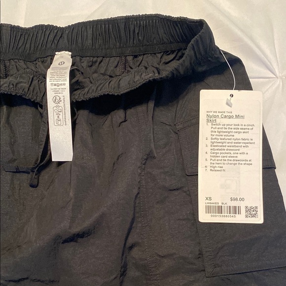 Lululemon Women’s Black Nylon Cargo Mini Skirt Size XS NWT - Picture 6 of 8